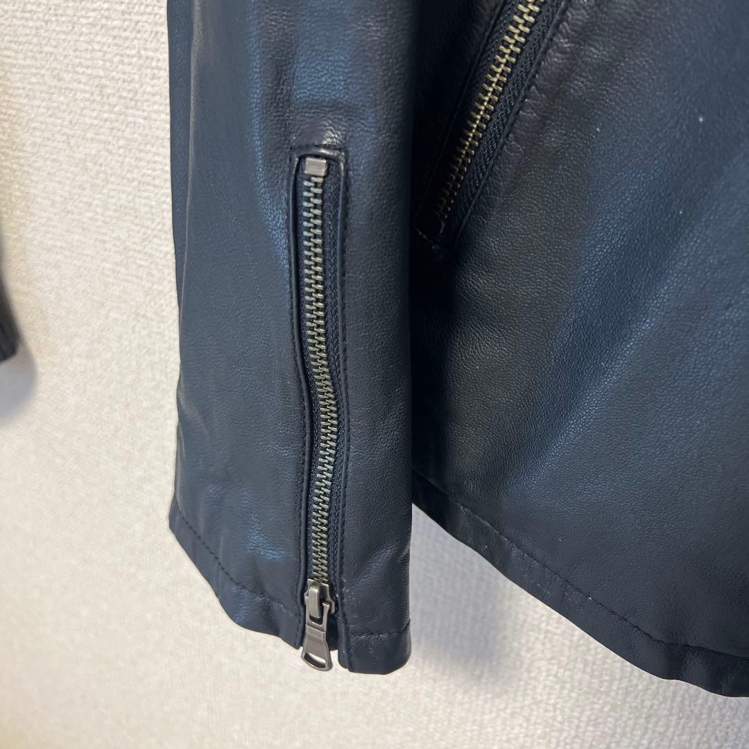 JOSEPH ゴートレザー　シングルライダース　ダークネイビー