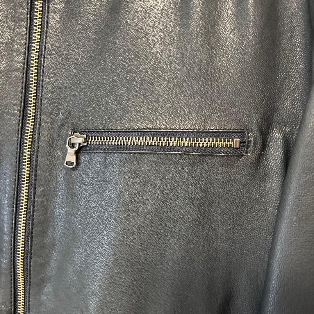 JOSEPH ゴートレザー　シングルライダース　ダークネイビー