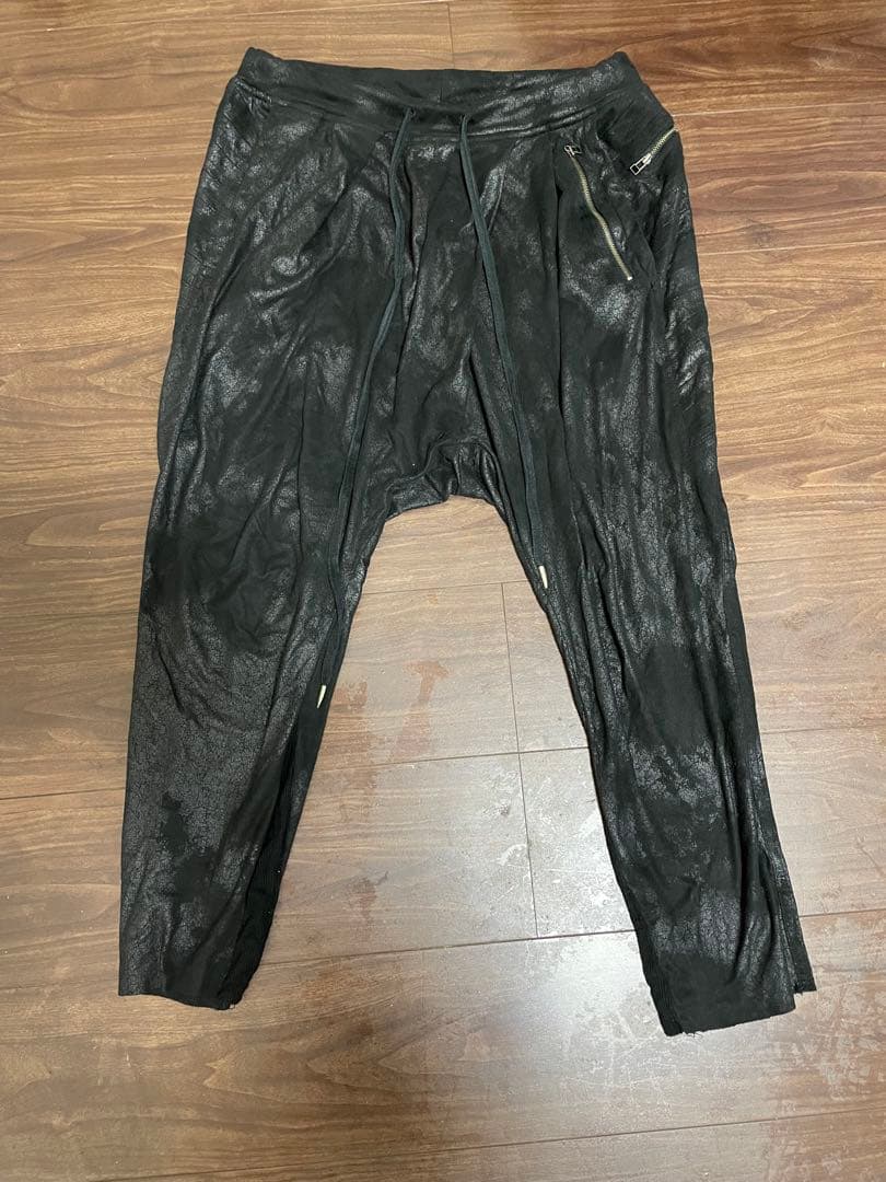 14th addiction コーティングモトクロススウェットパンツ