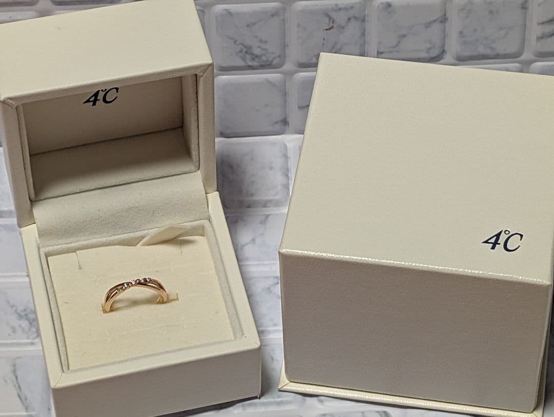 4°C ヨンドシー K10 ピンクゴールド ピンキーリング