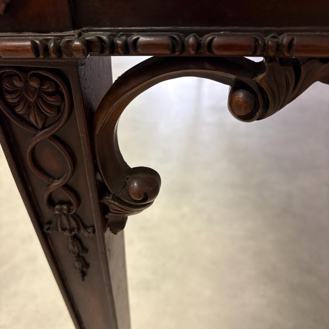 アンティーク デスク レザートップ 英国クラシック 木製