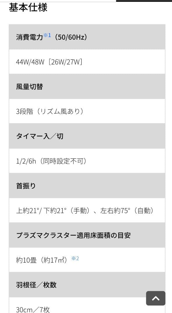 新品！シャープ SHARP PJ-T3AS-W ホワイト 扇風機