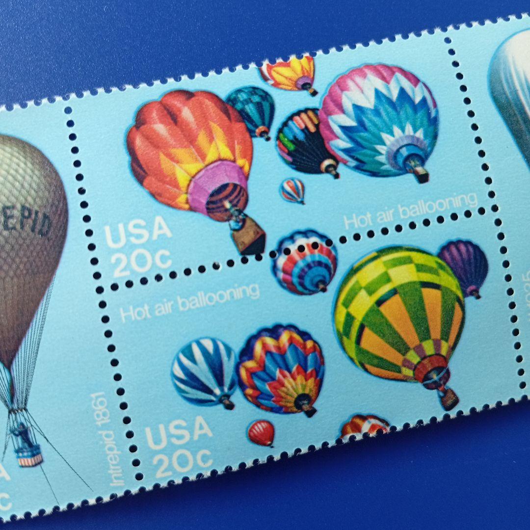 3624 外国切手 アメリカ 1983年 熱気球 4種連刷