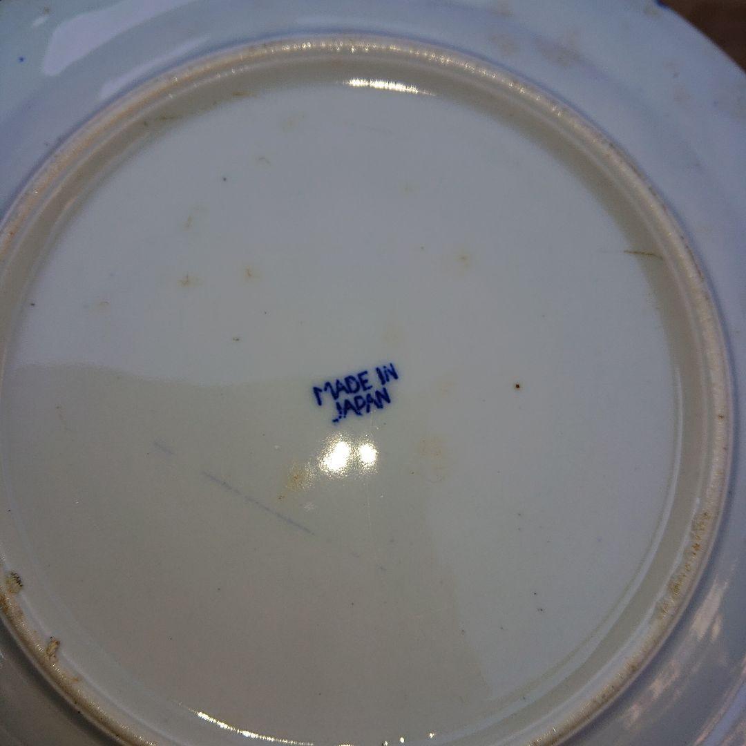 オールドノリタケ鳳凰皿唐草、染付皿