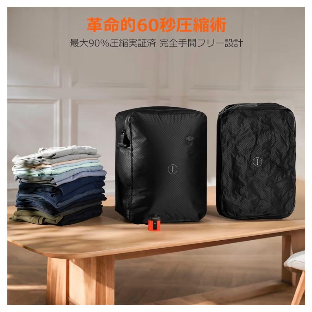 旅行用圧縮袋　ポンプ付　IP68防水 再利用可 【2袋＋ポンプ1個　タグなし】