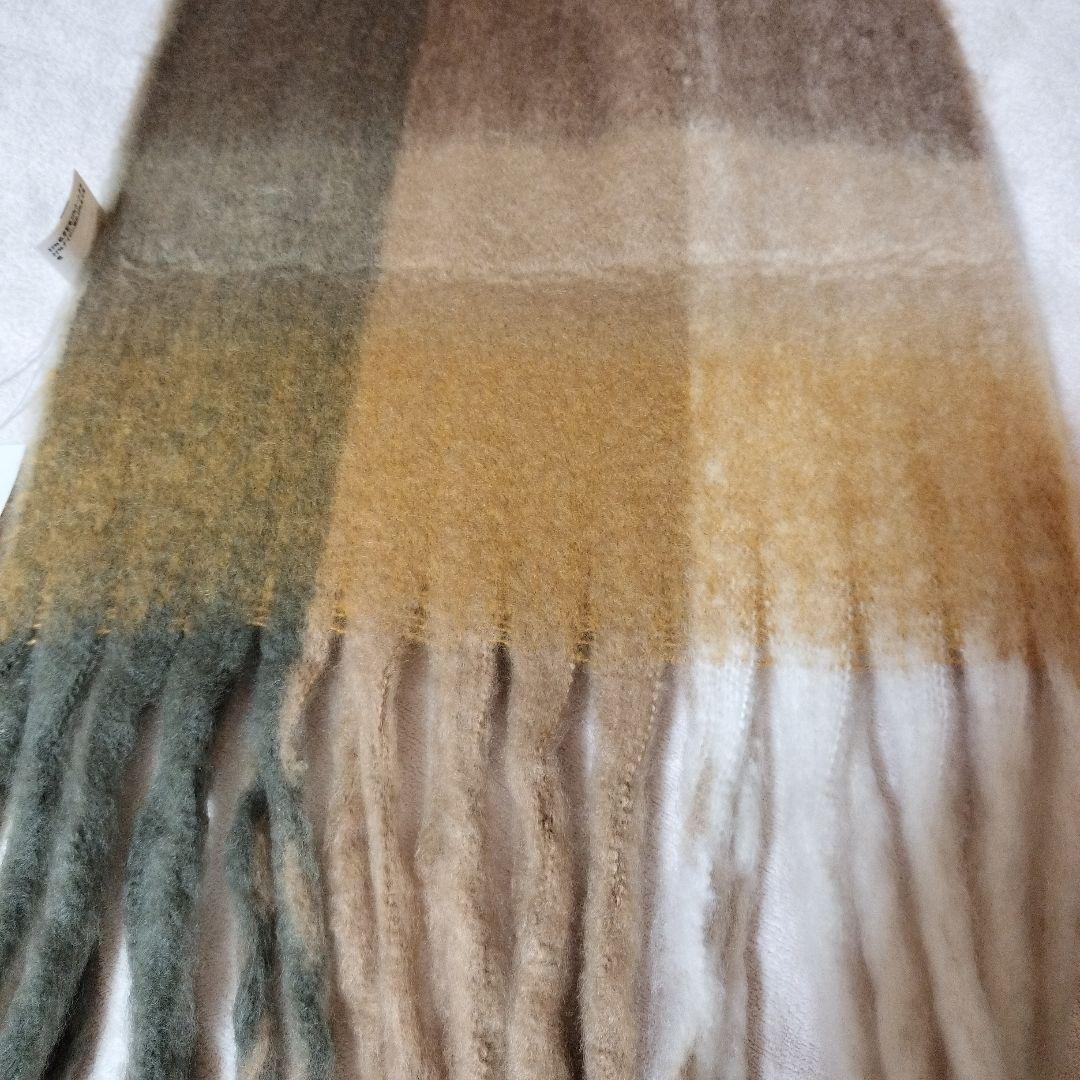 ブラウン　Acne Studios チェック柄マフラー　スカーフ