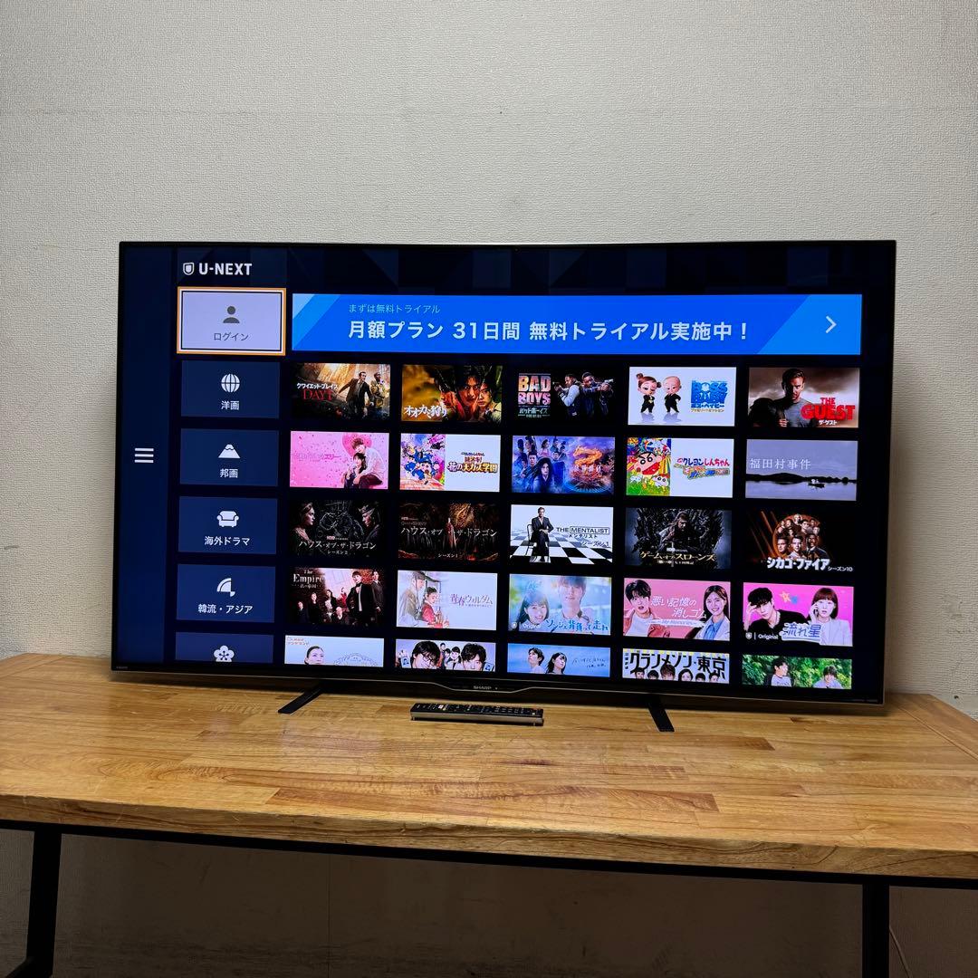 シャープ 60V型 4K 液晶テレビ AQUOS LC-60U45 動画アプリ○