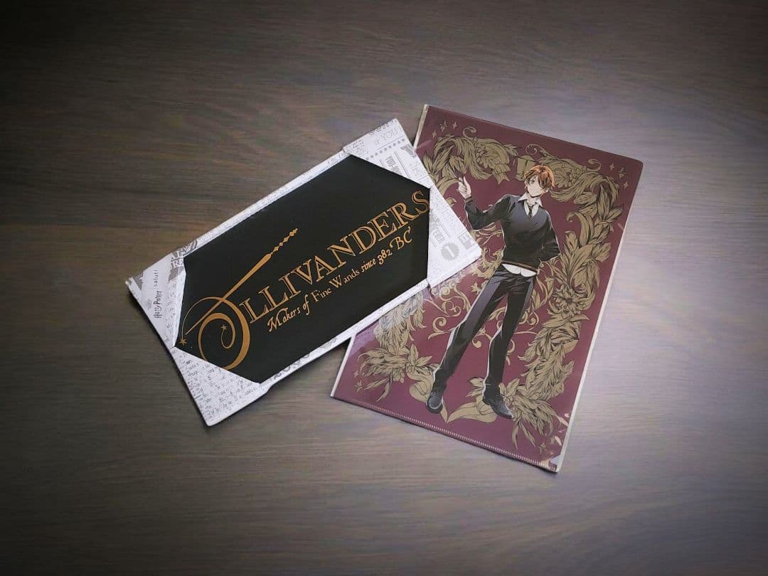 ハリー・ポッター オリバンダーの看板(サインボード)とロンのクリアファイル