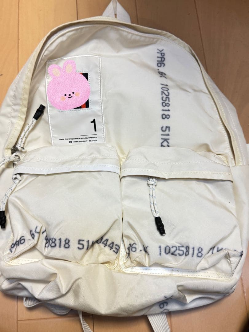 BTS RE CORD RM ホワイトバックパック