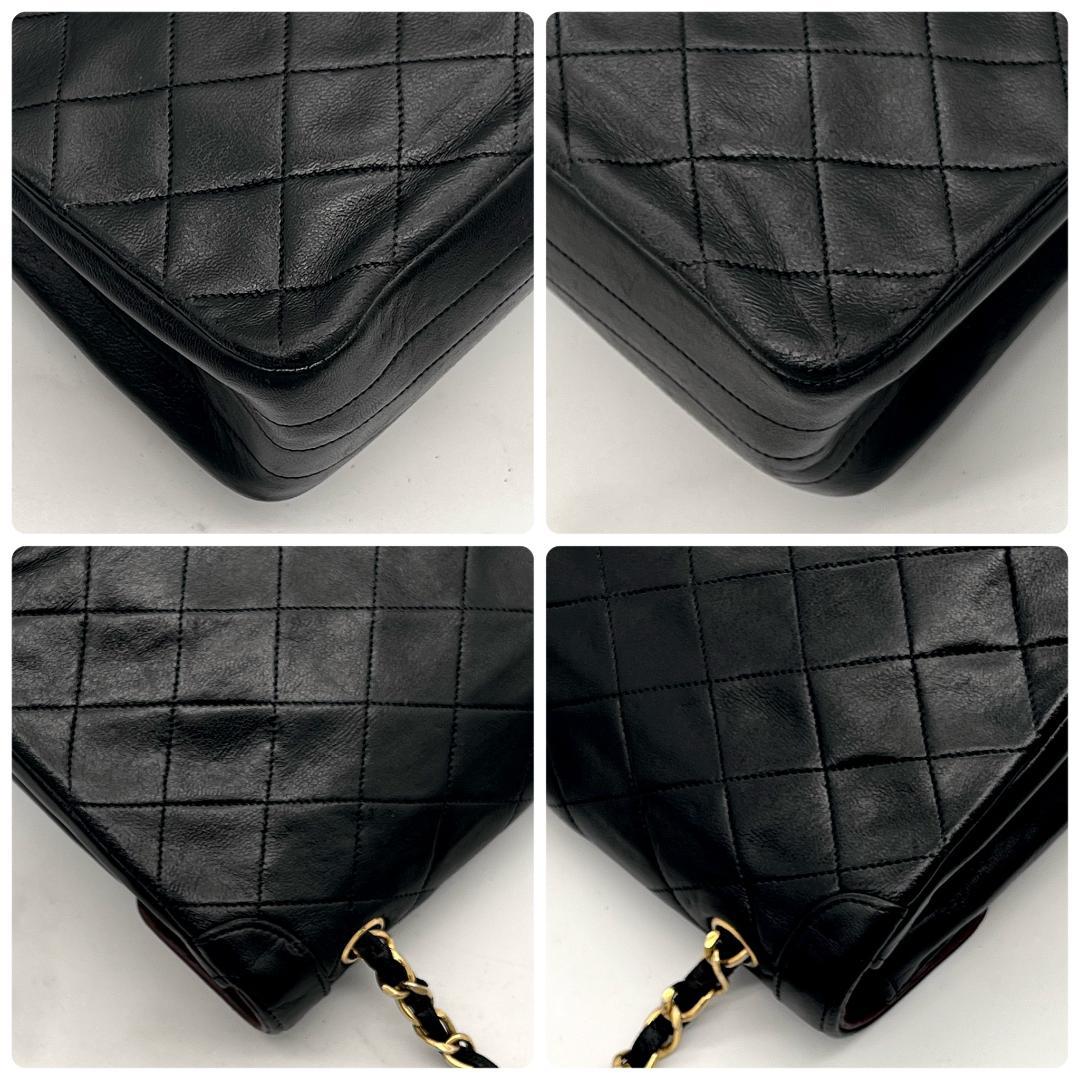 【Gカード付】 シャネル マトラッセ チェーン ショルダー ゴールド金具 黒