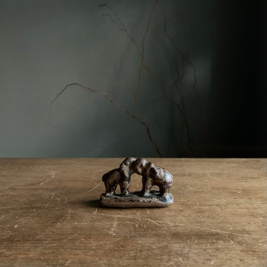 スンコロク クメール？象の置物 宋胡録 古美術 古道具 アンティーク オブジェ