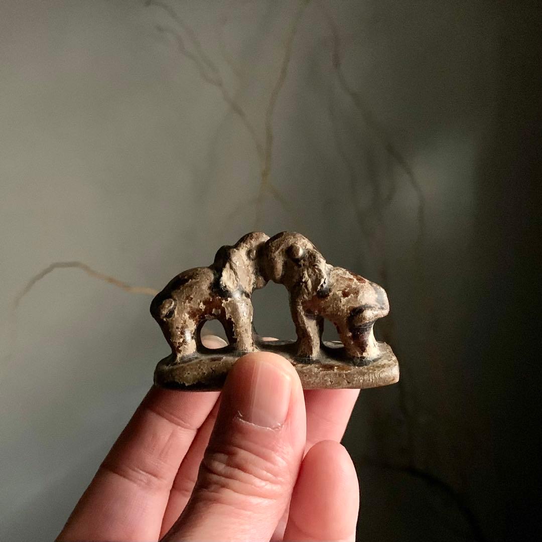スンコロク クメール？象の置物 宋胡録 古美術 古道具 アンティーク オブジェ