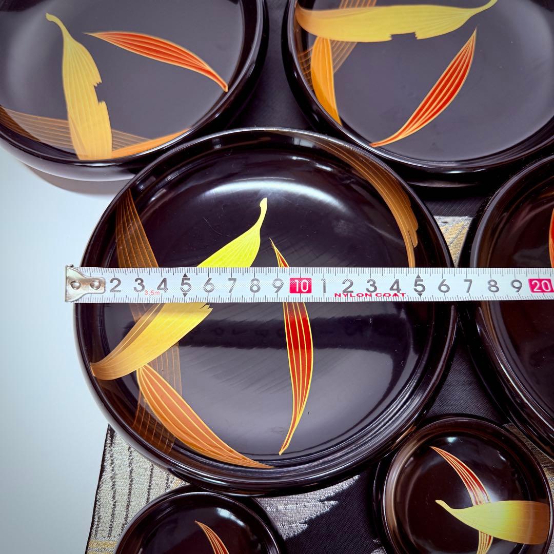 漆器　輪島塗　本蒔絵磨出金彩　木製　中皿&豆皿　10客 5セット