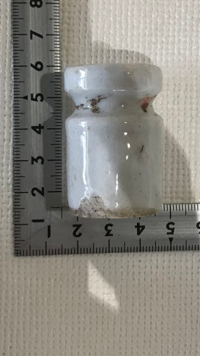 レトロ　アンティーク陶器碍子　小10個