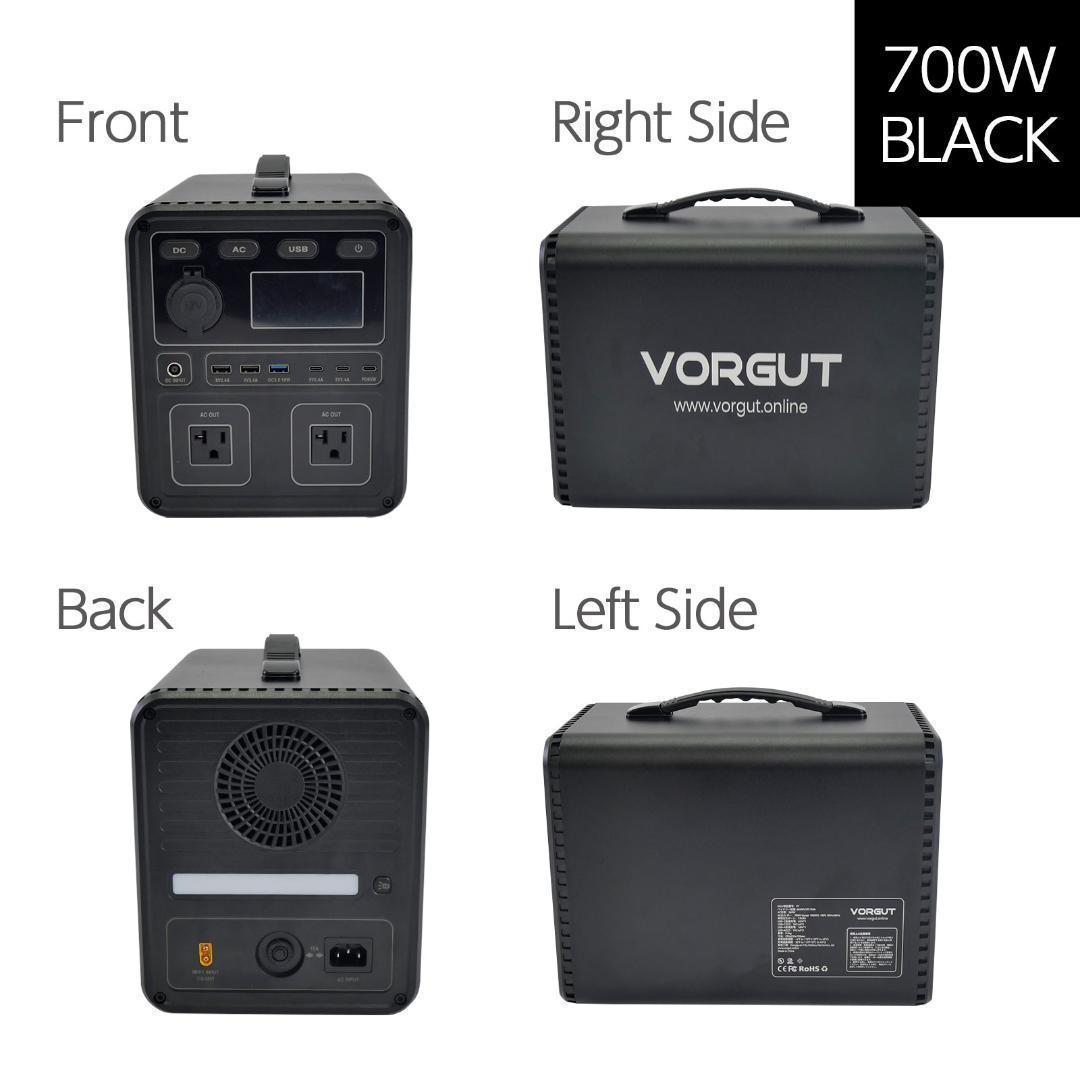 ポータブル電源　充電式　移動バッテリー 黒/オレンジ　p10　新品