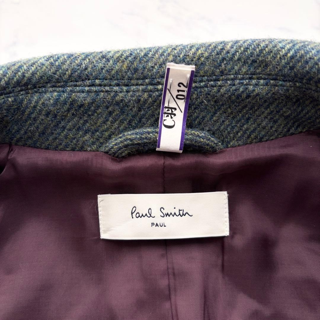 ポールスミス チェスターコート ツイード レディース グリーン 38 M