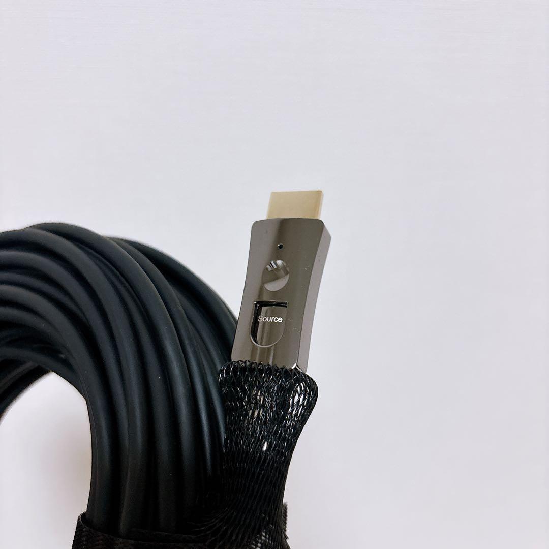 8K対応 HDMIファイバーオプティカルケーブル 20m ブラック 黒