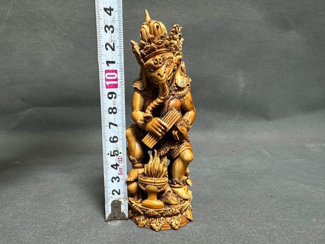 極上　置物　ガネーシャ　象神　仏像　天然素材　アンティーク　骨董　飾り物　古美術