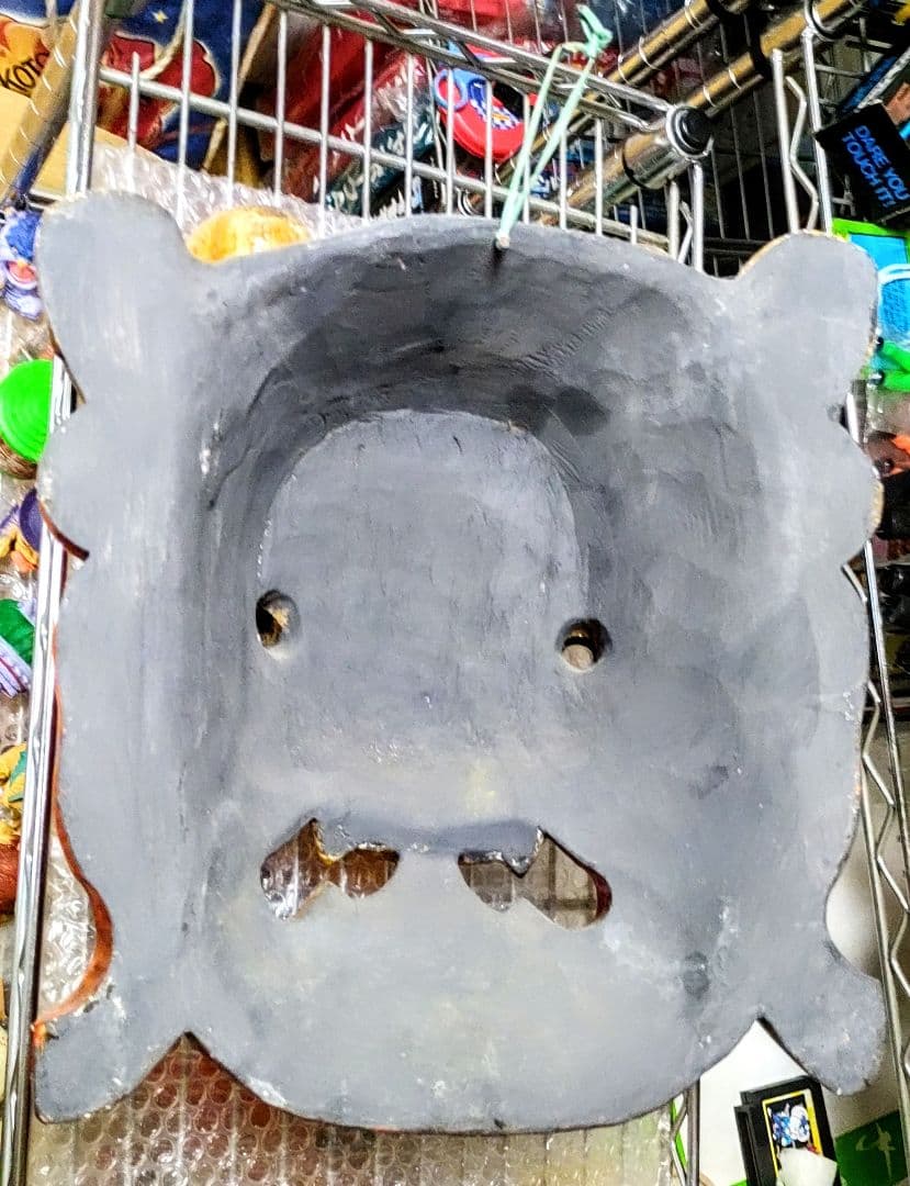 木彫★カーラ・バイラヴァ(マハーカーラ)シヴァ神 壁掛けお面★ネパール・インド