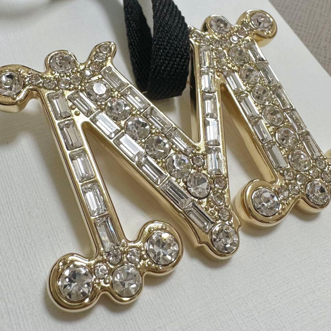 MaxMara｜ブローチ｜確実正規品｜クリスタル｜布袋、タグ付き