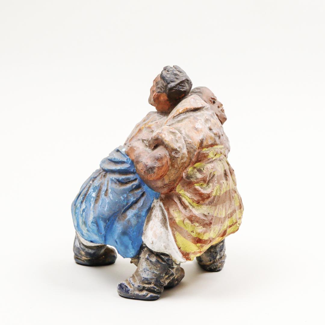 民芸 相撲 陶人形 置物 郷土玩具