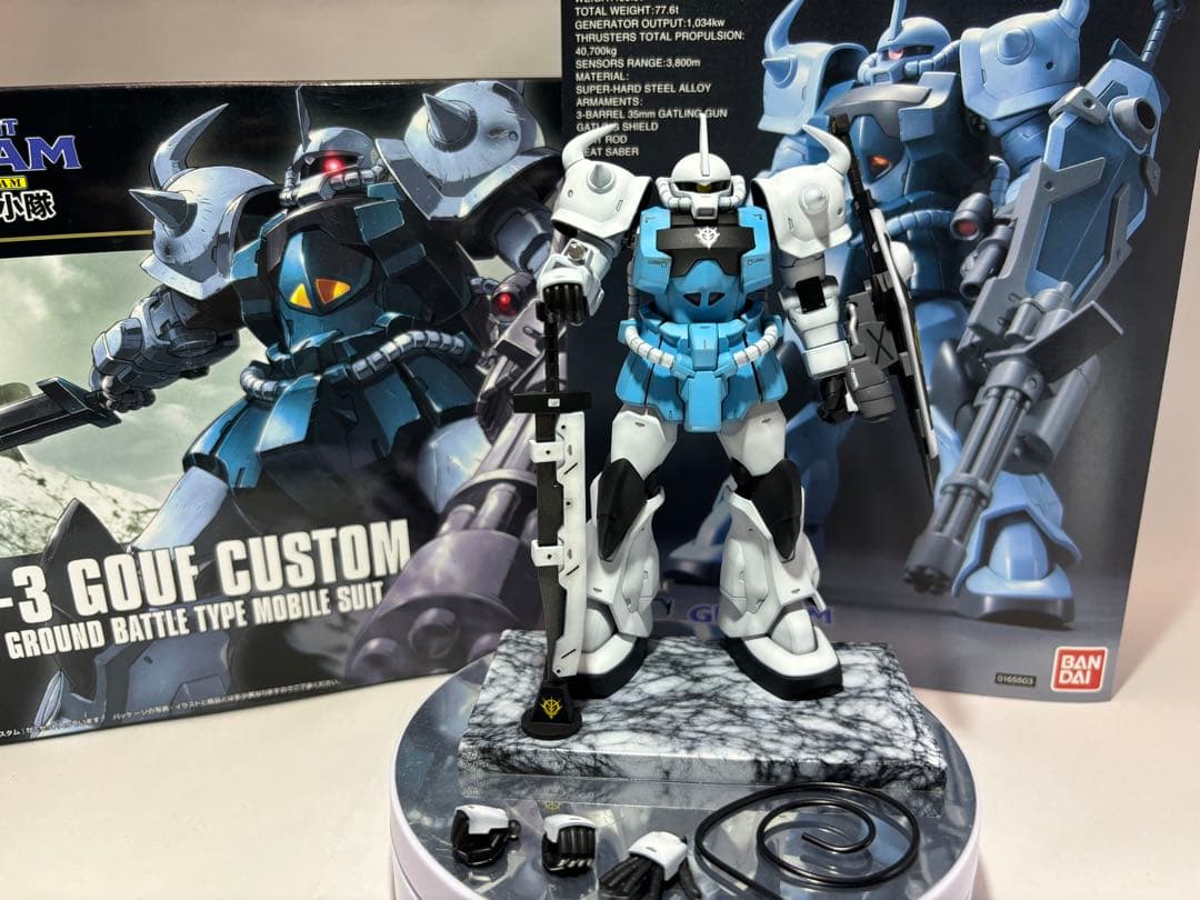 HG グフカスタム(ヴァイスローゼ)塗装完成品