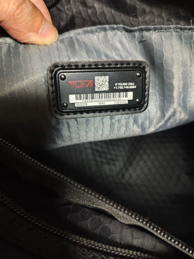 tumi ブラックナイロンビジネスバッグ Alpha Bravo