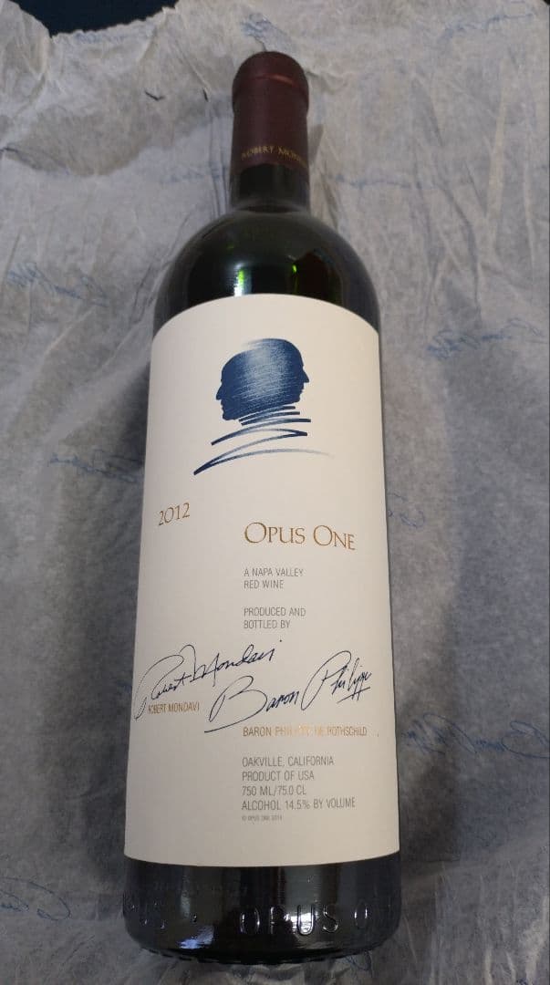 【希少】ナパバレー 2012年オーパス・ワン赤ワイン750ml　ボトルID有