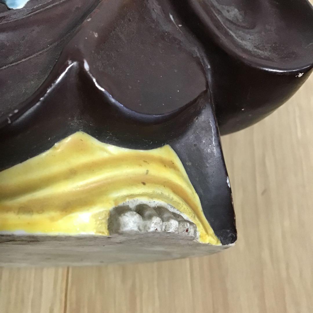 明治時代　九谷焼　布袋様　布袋さま　置物　縁起物　招福　商売繁盛