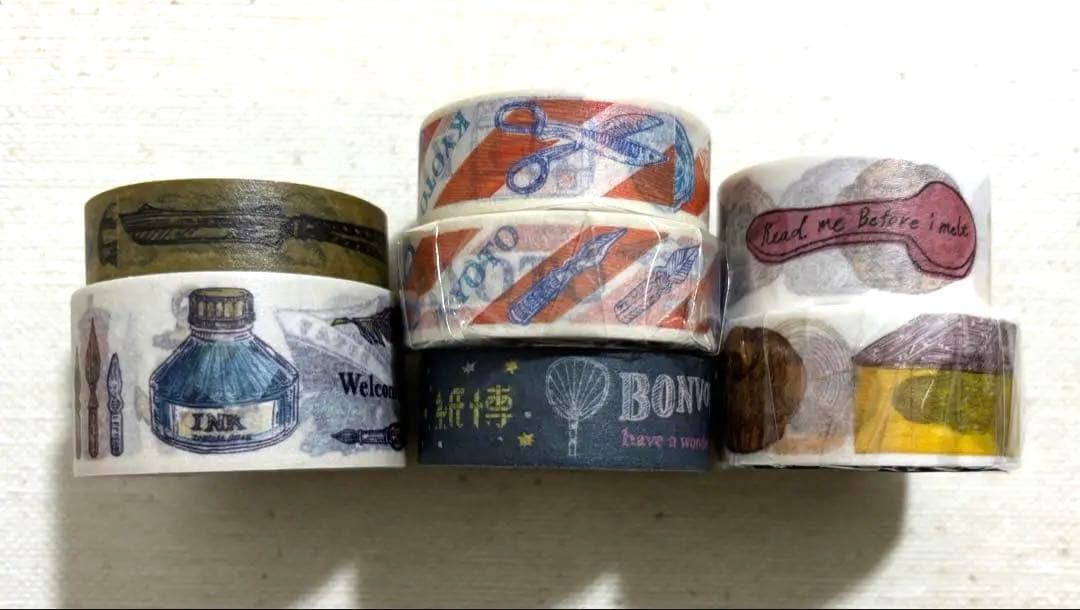 いのうえ彩　マスキングテープ　ロール付箋　ステッカー　お買い物バッグ　ハンカチ