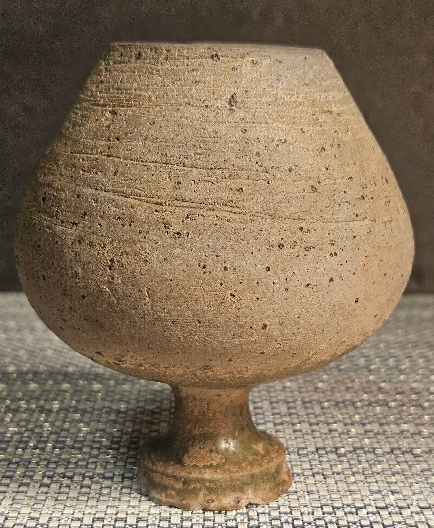 名品❗古代陶器　自然釉灰釉　新羅　 新羅土器　花入　徳利　 茶道具酒器