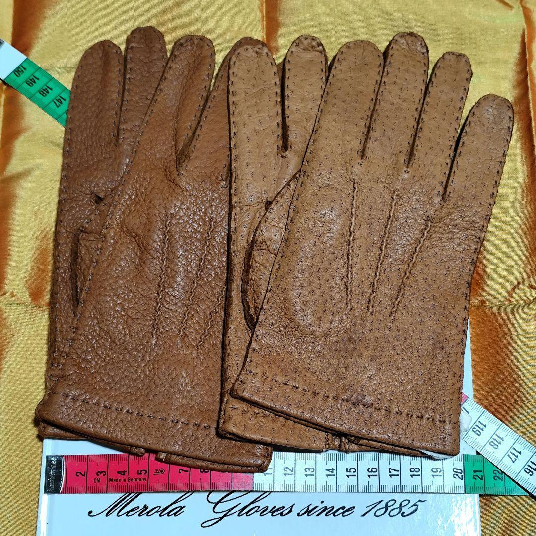 初売りメローラ ペッカリーコルク ライニングなし グローブ 革手袋 MEROLA