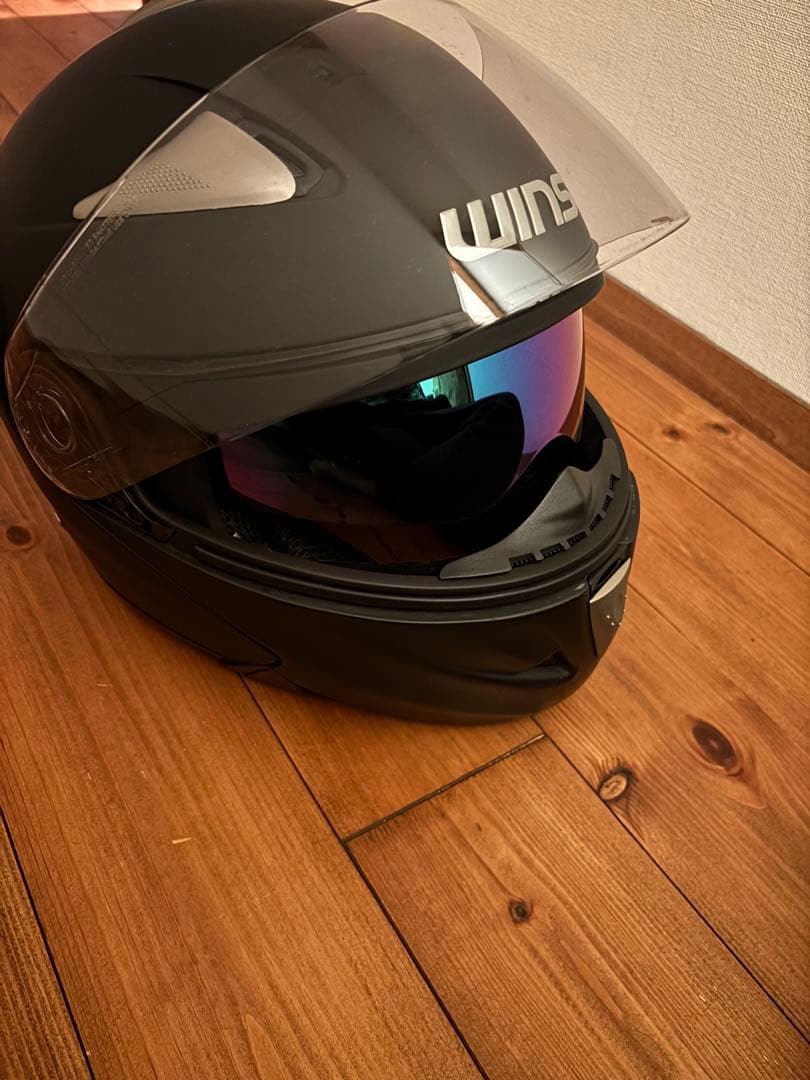 WINS CR-1 インナーバイザー付　システムヘルメット　XL　マットブラック