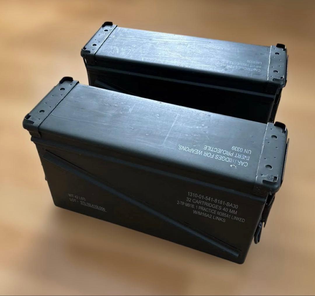 【お得】米軍・UN調達品 アンモボックス 40MMグレネード弾用　2個!!