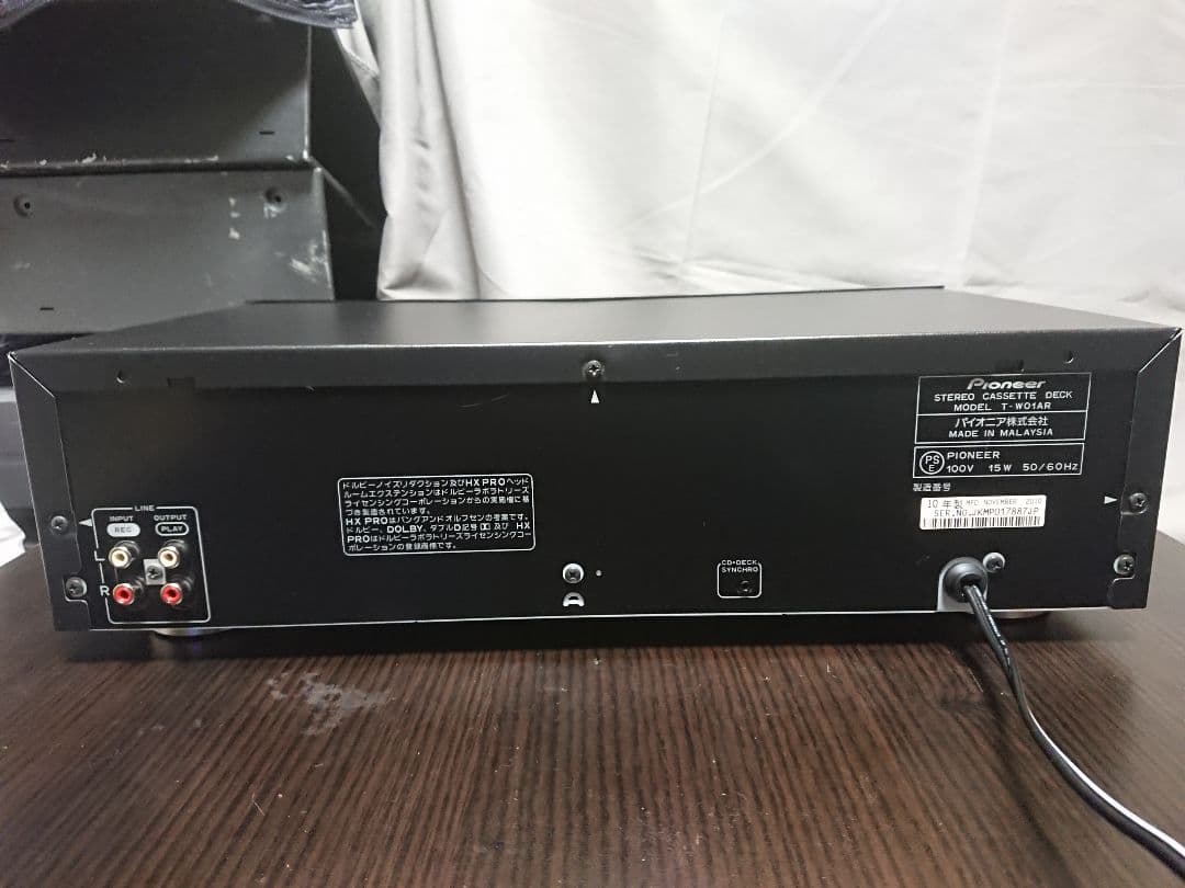 美品メンテナンス整備済PIONEER製ステレオカセットデッキT-W01AR