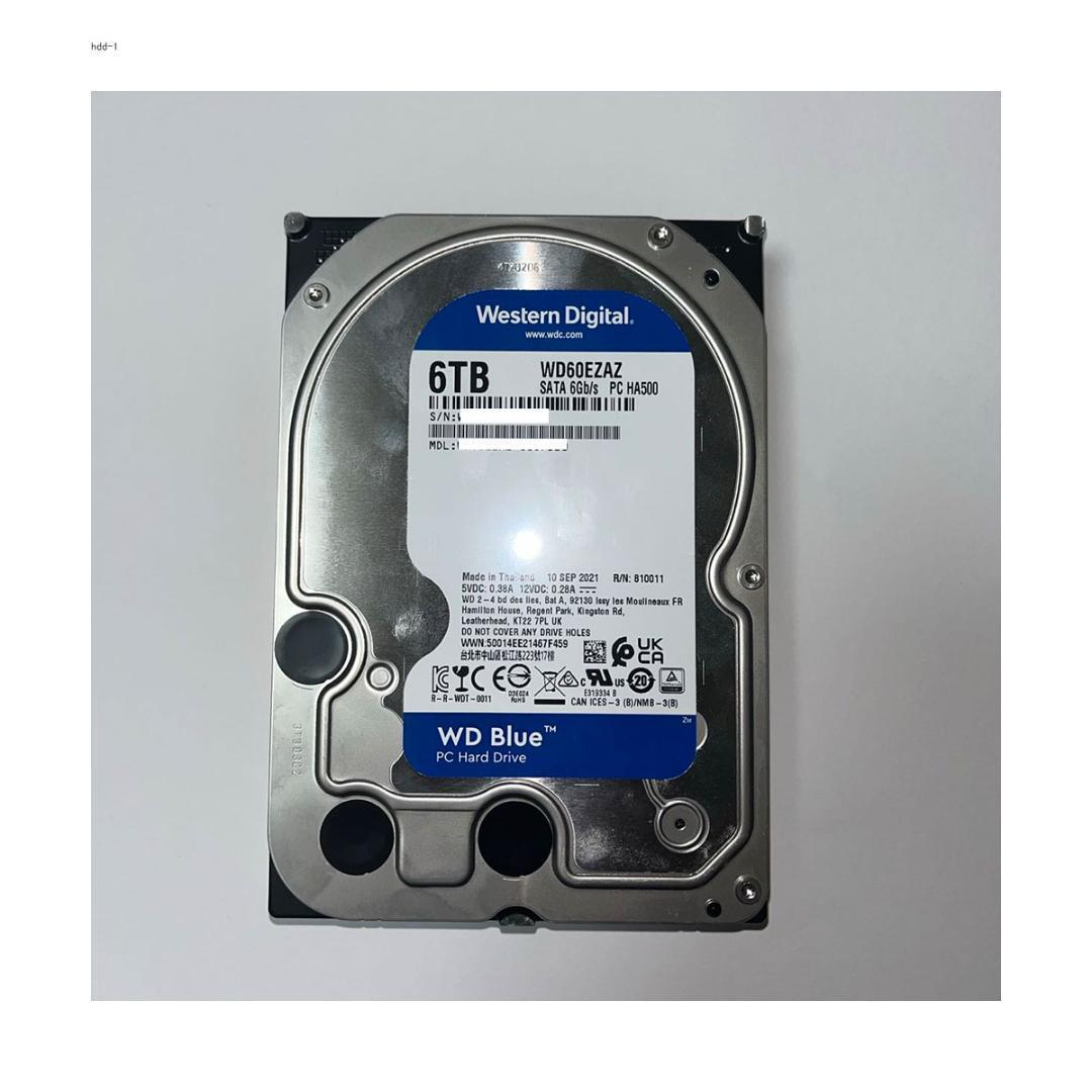WD Blue 6TB 2個 ハードディスクドライブ動作中古品 静音・低発