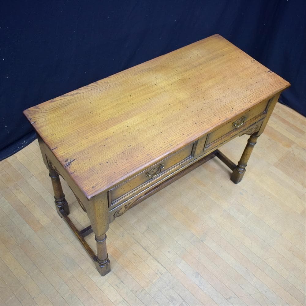 天然木　サイドテーブル　デスク　机　コンソール　キャビネット　飾り棚　テーブル