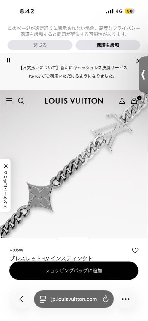 Louis Vuitton ブレスレット・LV インスティンクト