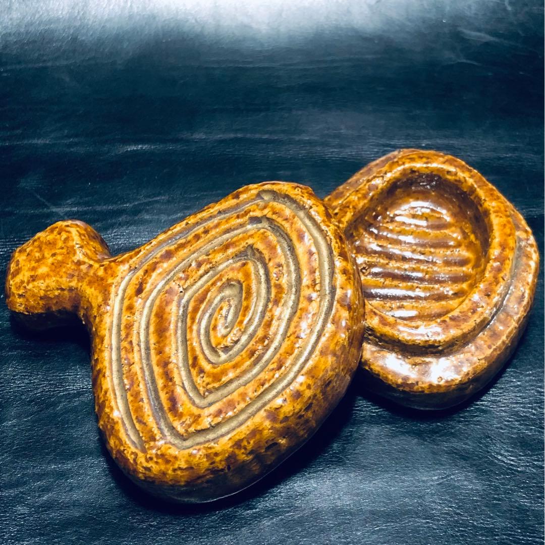 美しい古美術◆蔵から美しい飴茶色の扇の香壺、香合が出て来ました。茶道具、花道具