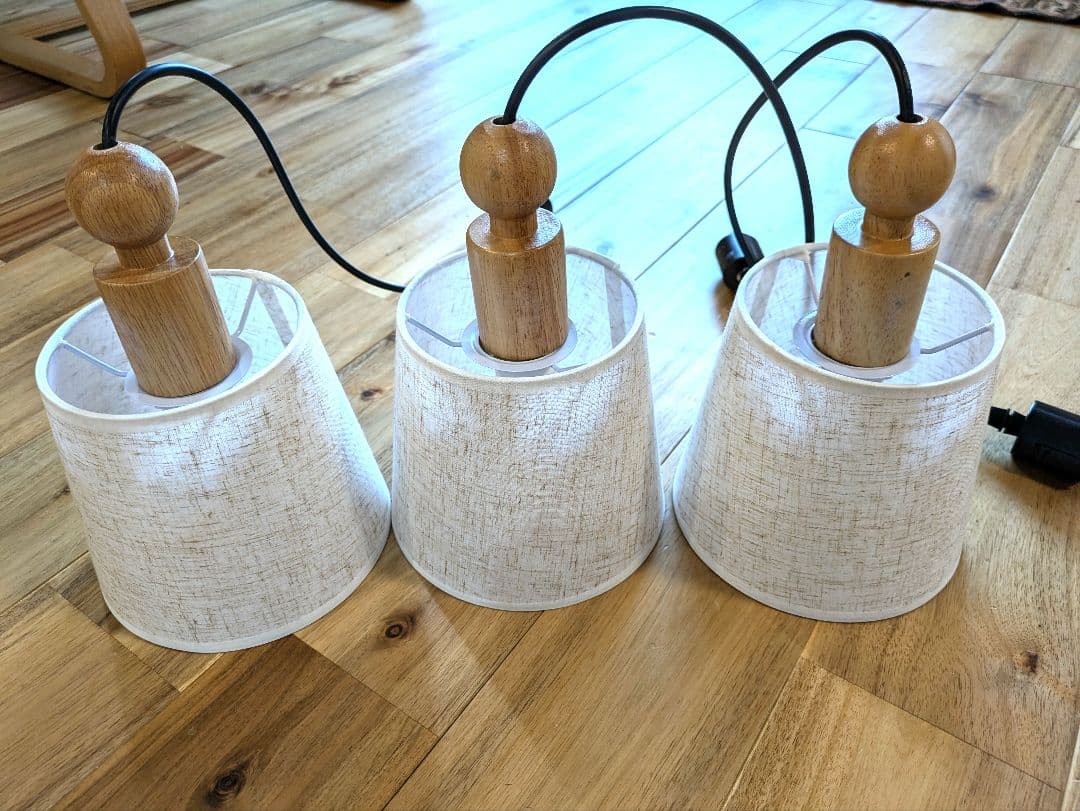 北欧　ナチュラル　ペンダントライト　3個セット