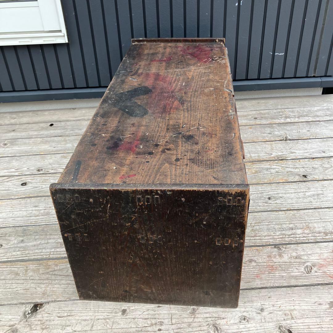 昭和レトロ ヴィンテージ 古家具 無垢材 木製文机 引き出し付き座卓 書斎机