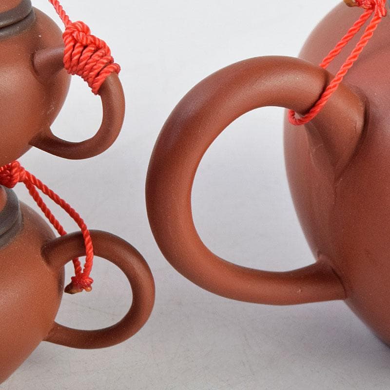 中国　荊渓恵孟臣製　 紫砂　朱泥　急須　茶壷　大中小3点まとめて　M　R9040