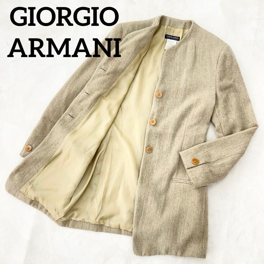 ジョルジオアルマーニ　アルパカ　コート　レディースM〜Ｌ　ライトブラウン　希少