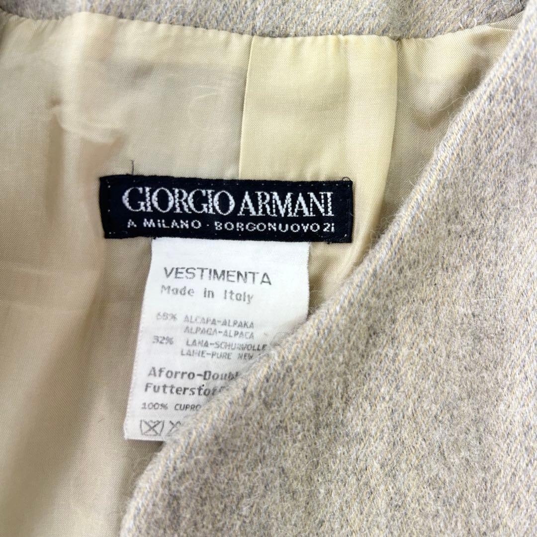 ジョルジオアルマーニ　アルパカ　コート　レディースM〜Ｌ　ライトブラウン　希少
