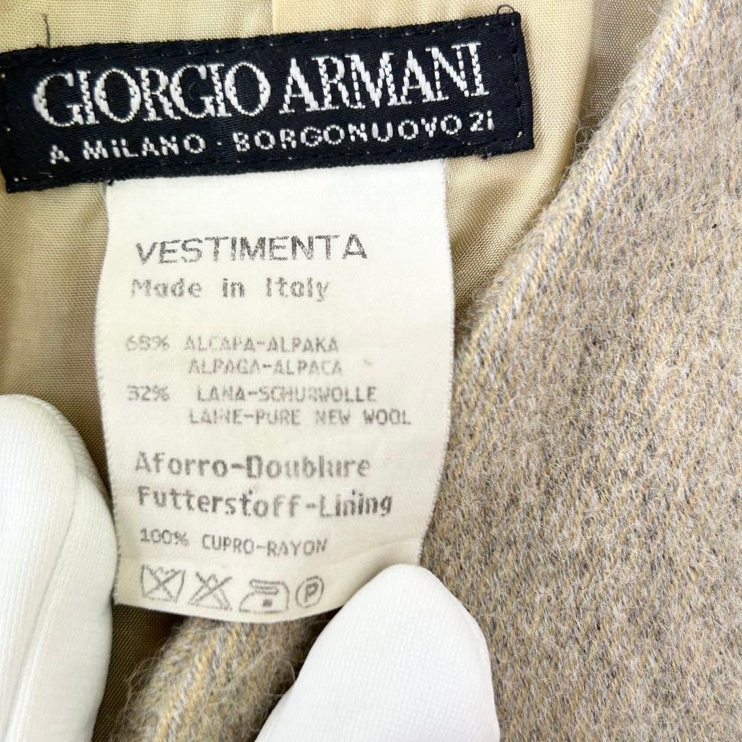 ジョルジオアルマーニ　アルパカ　コート　レディースM〜Ｌ　ライトブラウン　希少