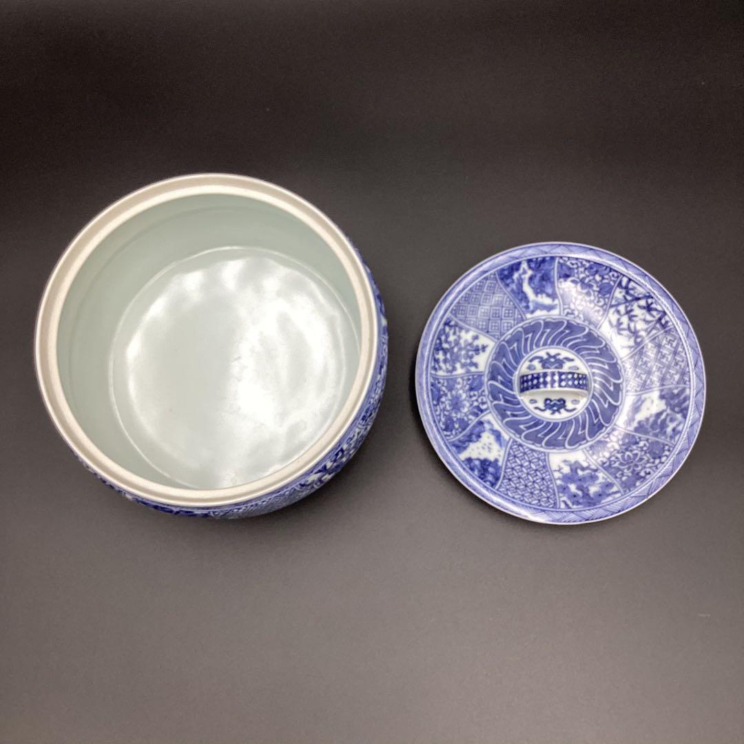 平水指　染付　祥瑞　西村徳泉作　新品　桐箱入