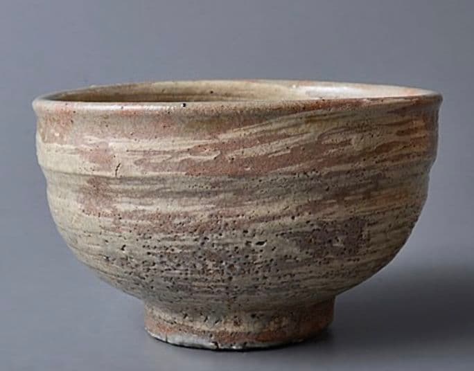 【江戸時代中期　伝世品】古萩刷毛目御本茶碗　斗々屋　李朝　高麗　千利休　御本手