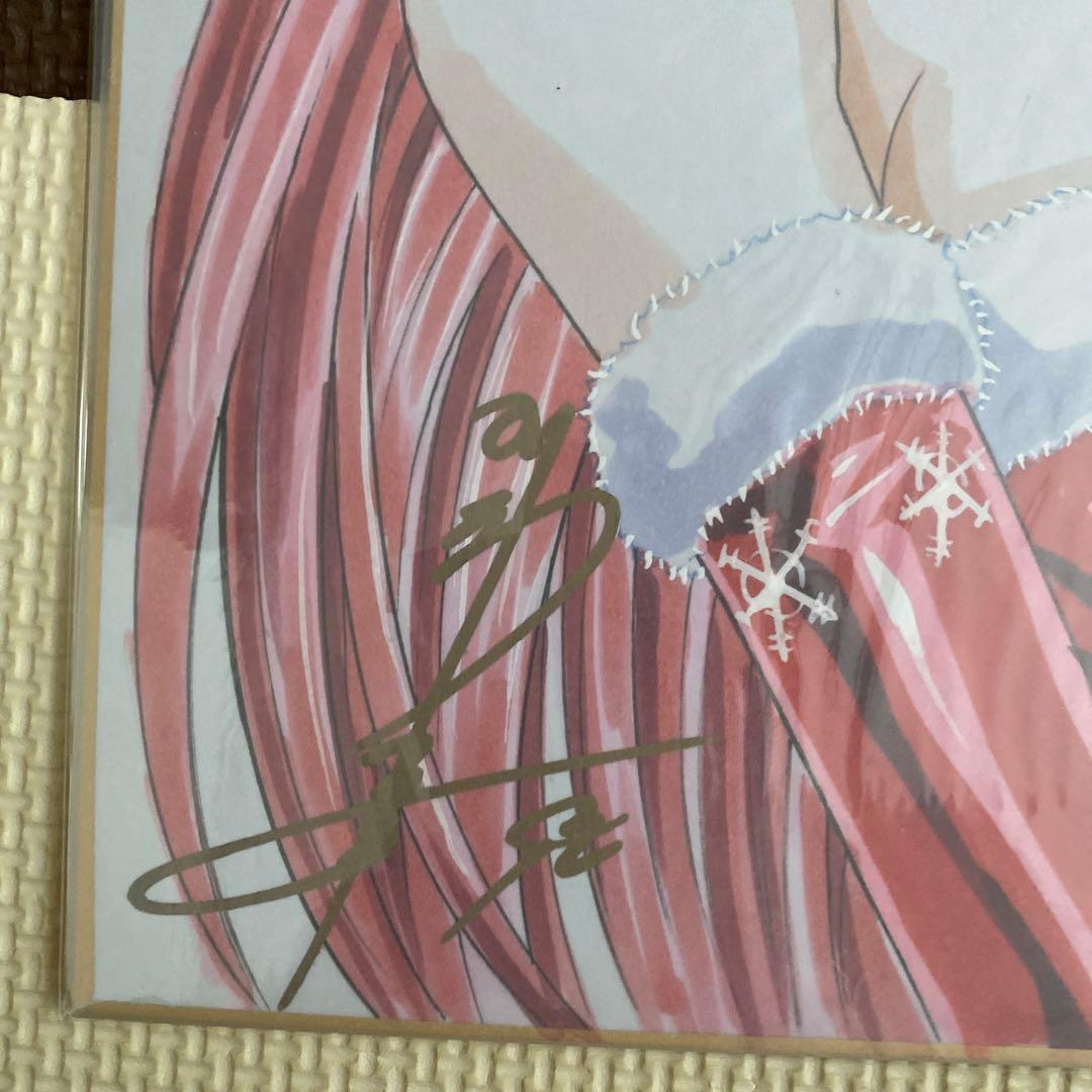 かわらじま晃直筆イラストサイン色紙　ラクス　クライン