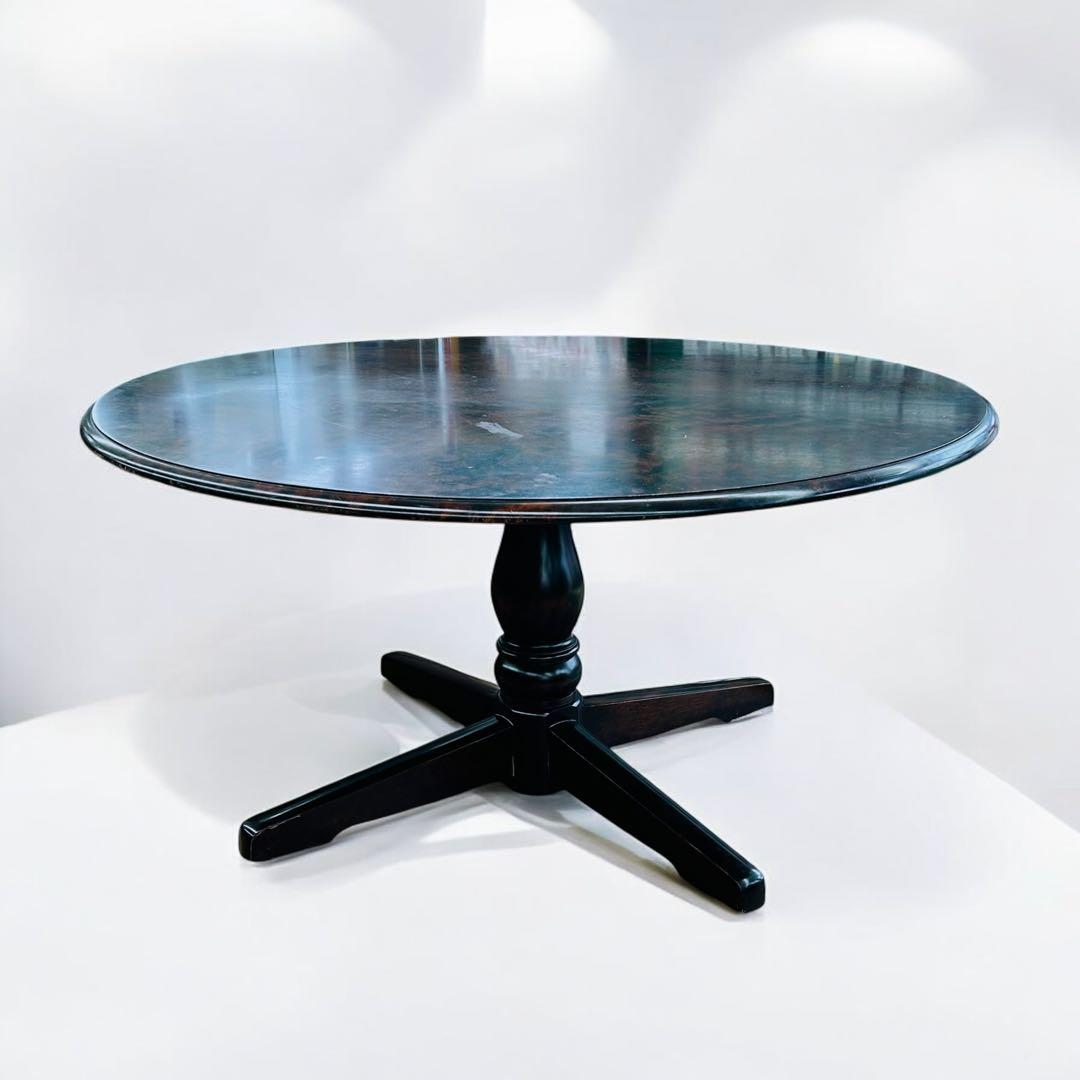 【超希少】【送料無料】北海道民芸家具 特大円形ダイニングテーブル 6人がけ 円卓