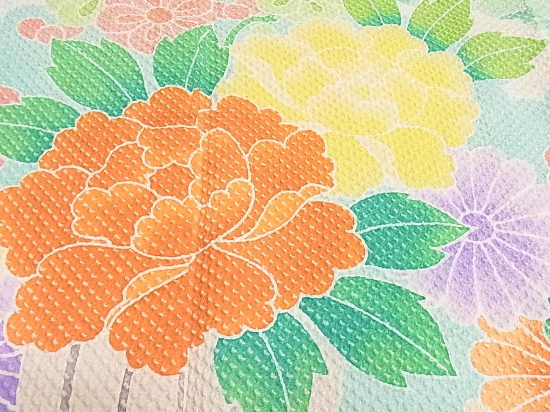 ♦︎きもの結♦︎藤娘　きぬたや　振袖　総絞り　吉祥花文　正絹♦︎sa29